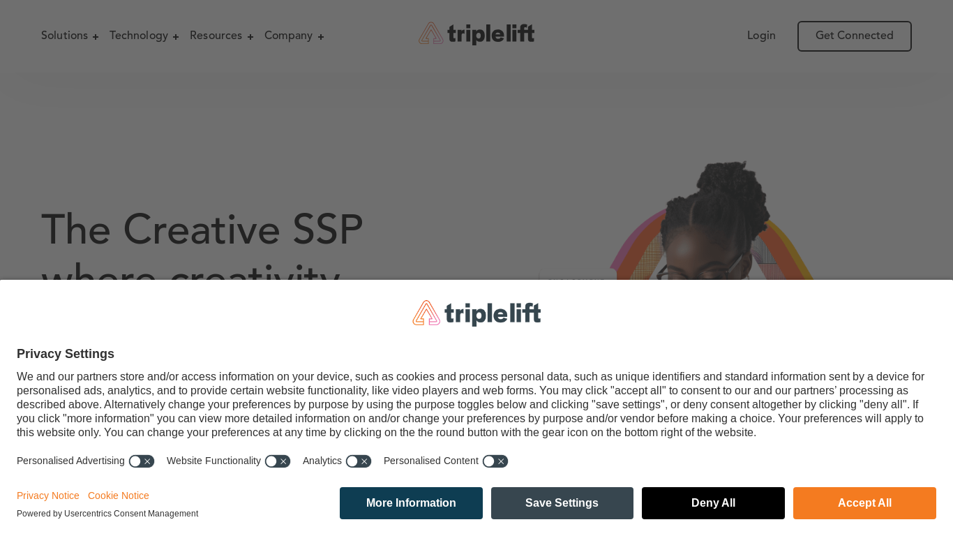 website screenshot of https://3lift.com/