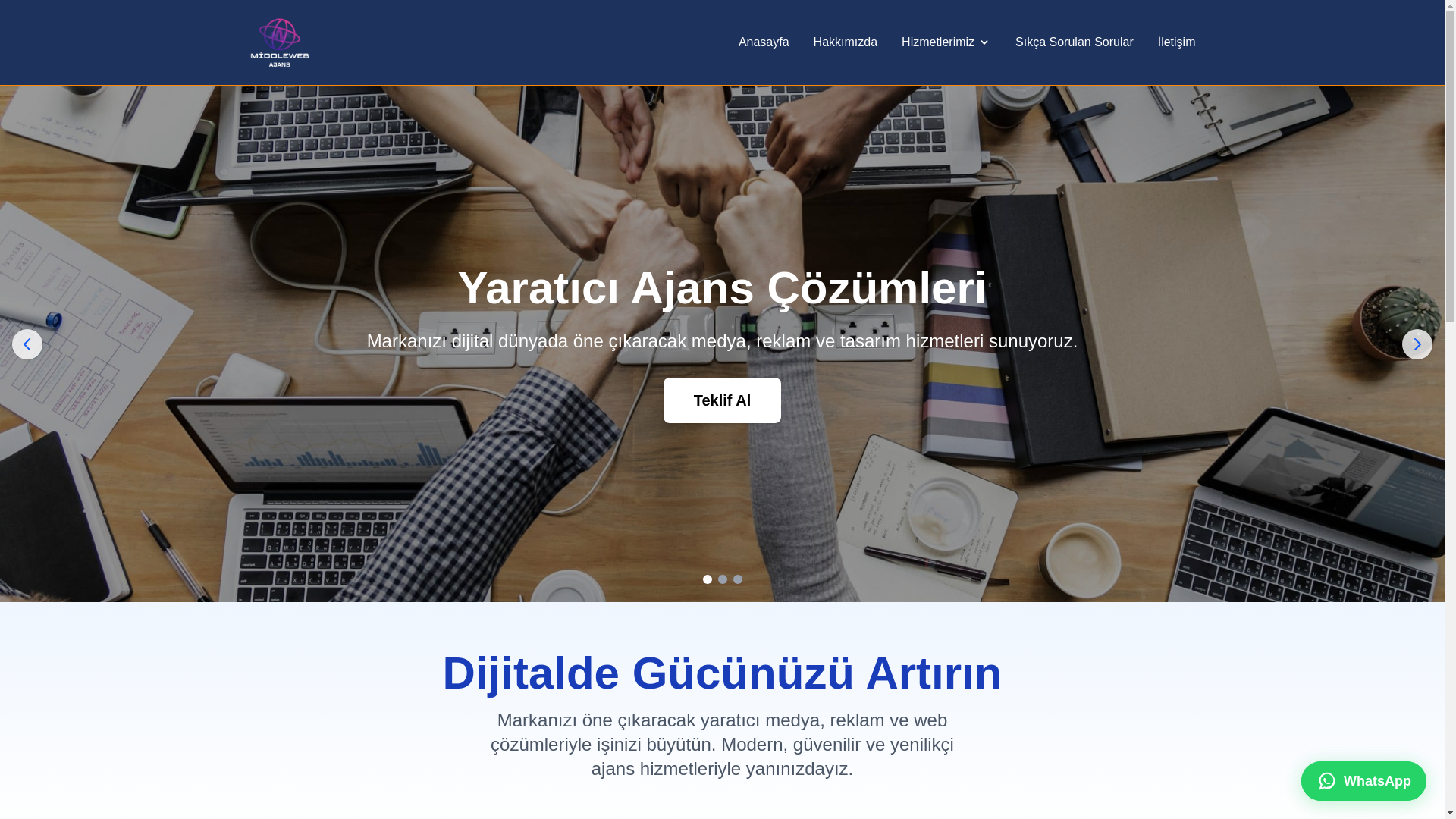 website screenshot of https://middlewebajans.com/