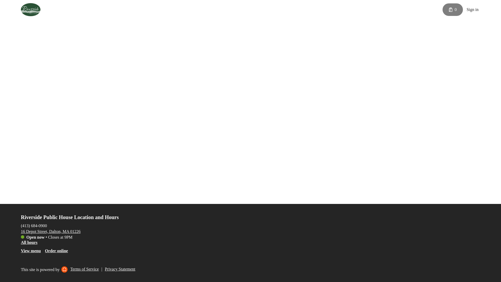 website screenshot of https://riversidepublichouse.net/