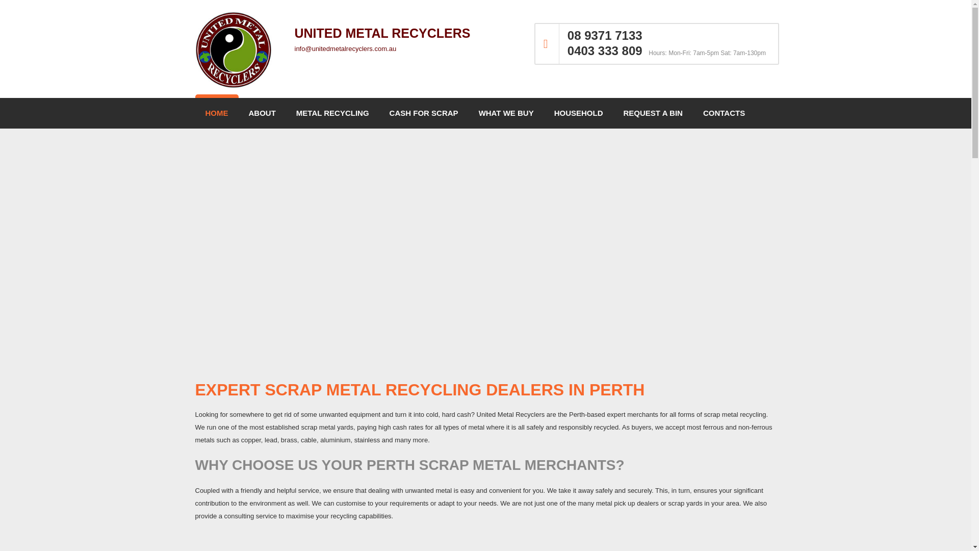 website screenshot of https://unitedmetalrecyclers.online/