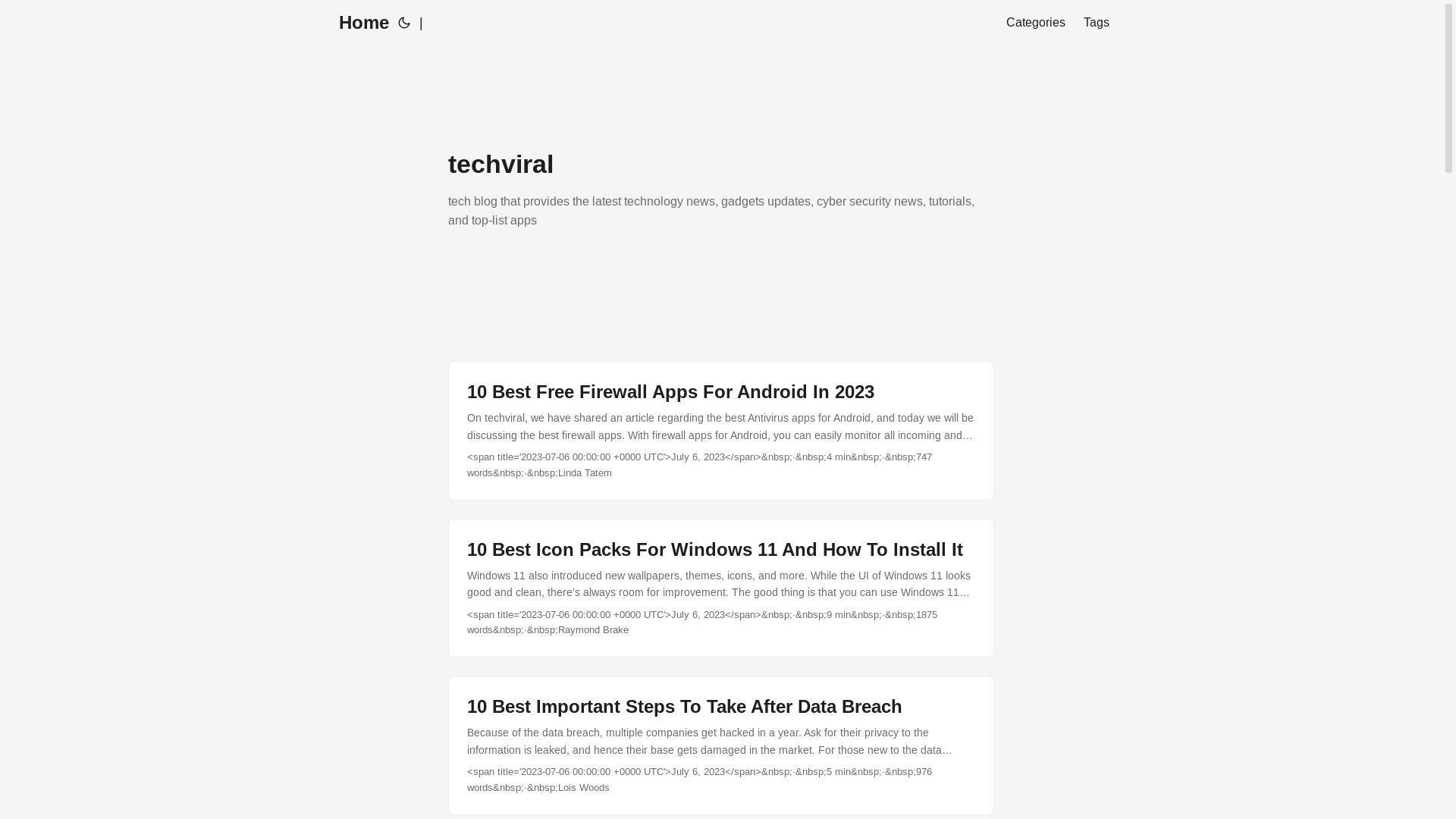website screenshot of https://techviral25.pages.dev/