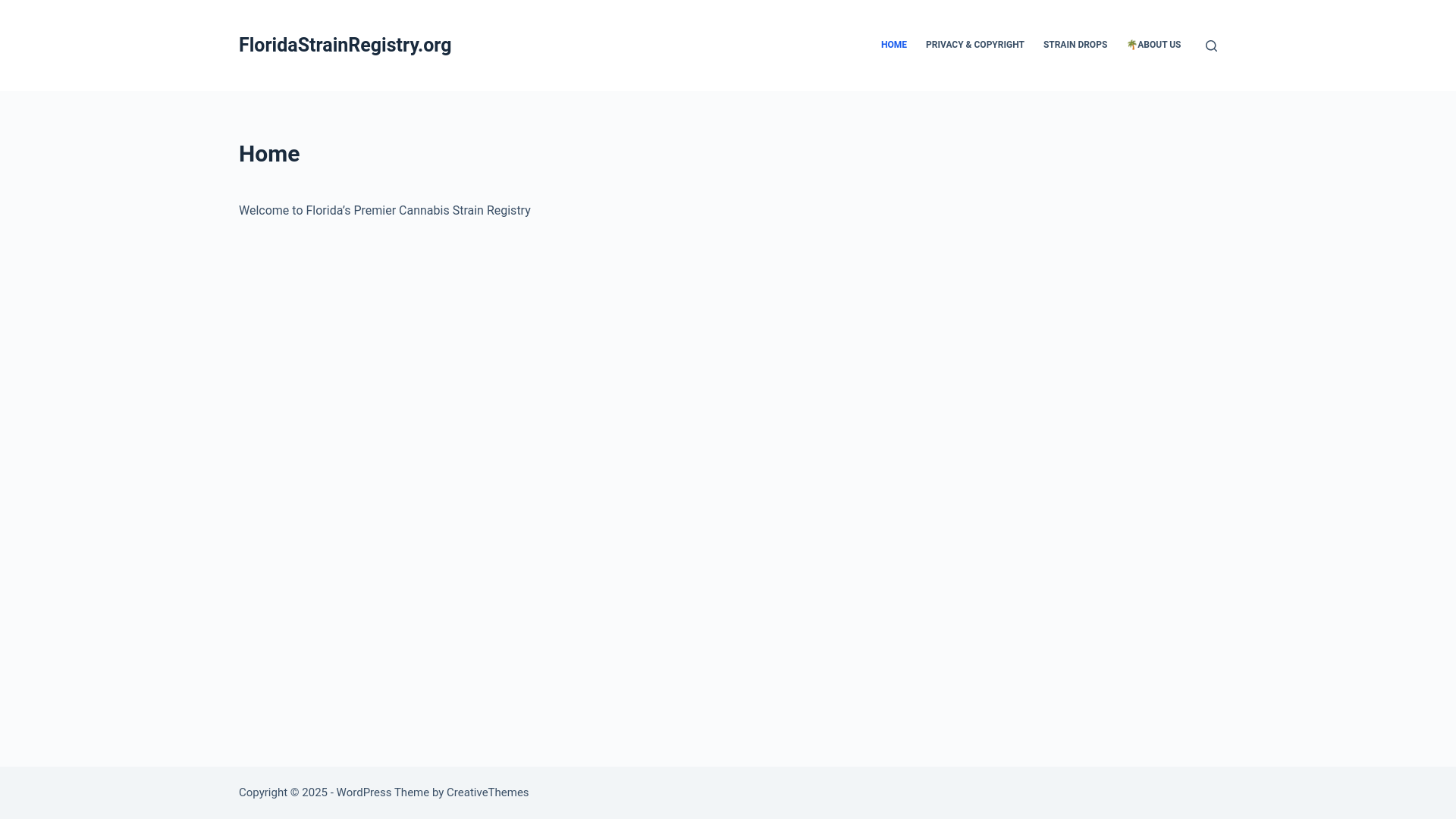 website screenshot of https://floridastrainregistry.org/