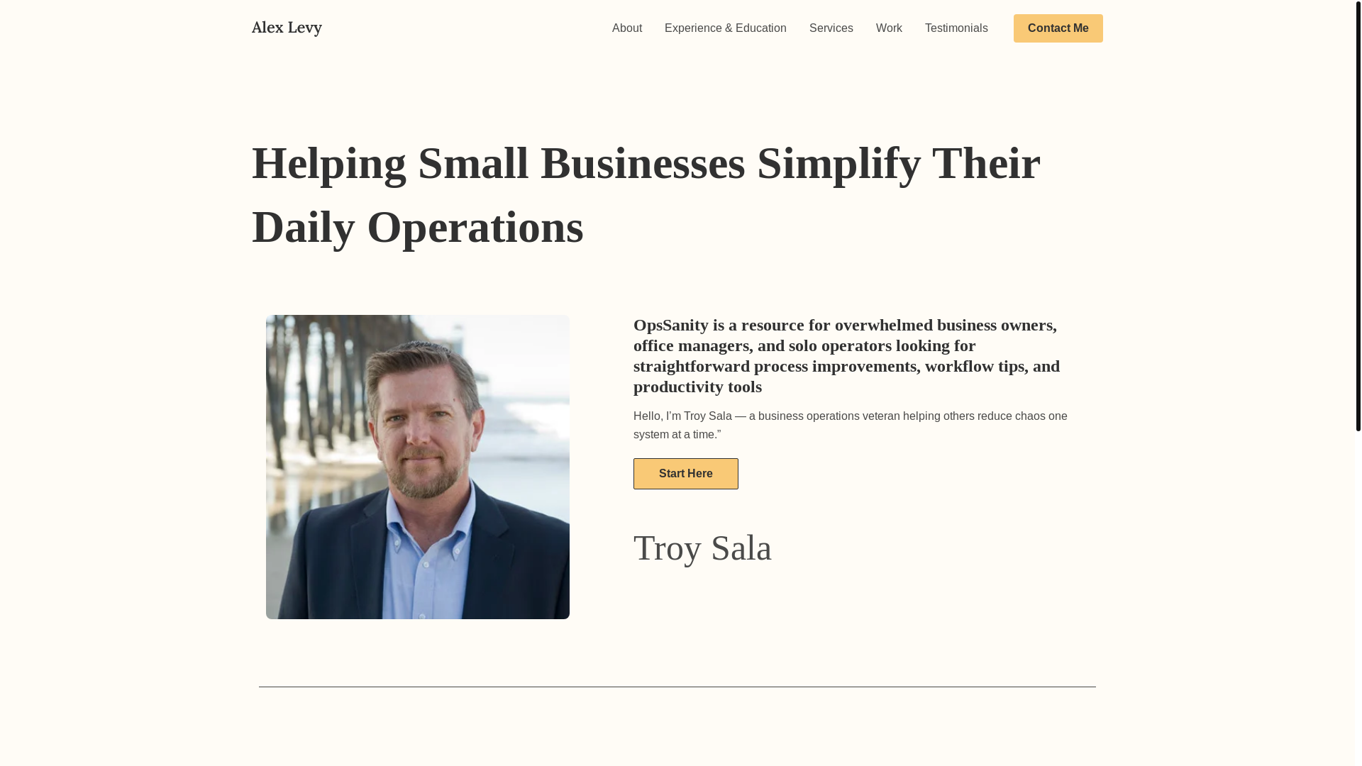 website screenshot of https://opssanity.com/