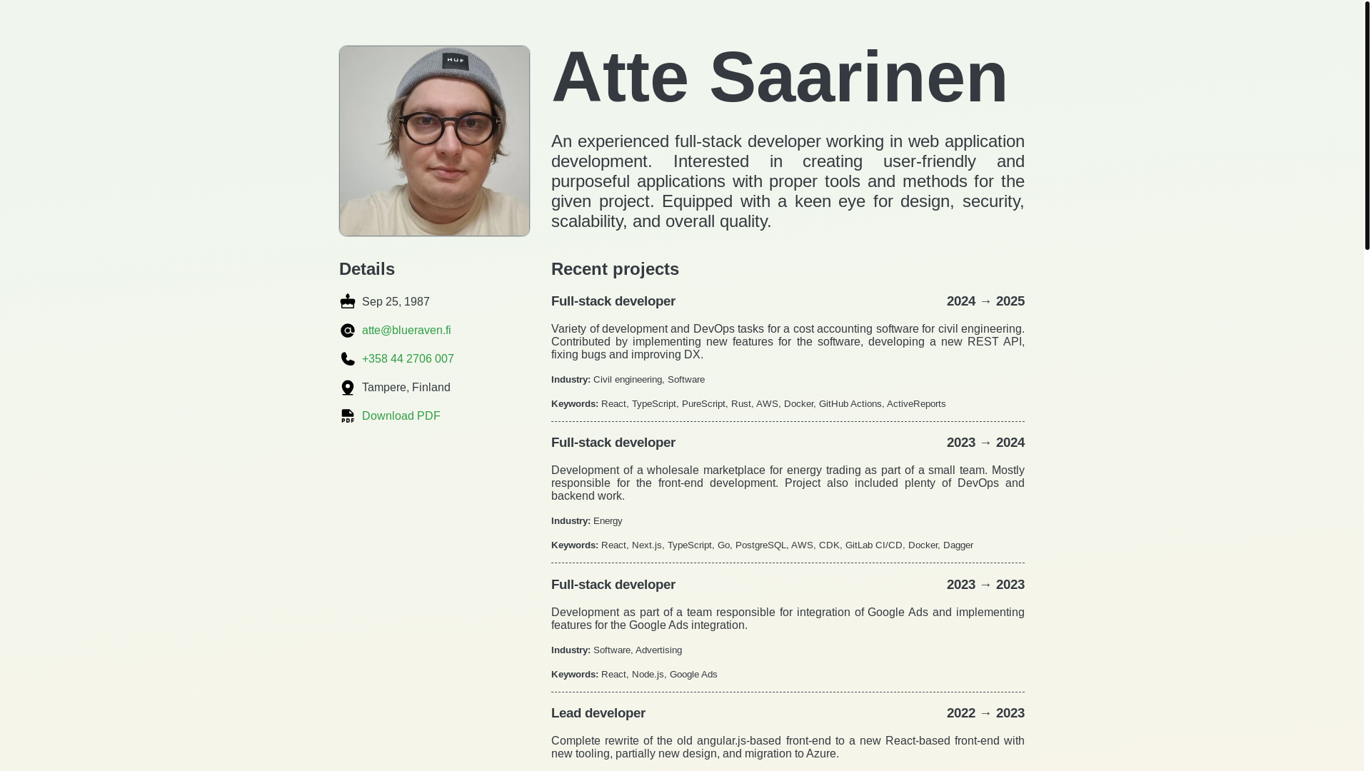 website screenshot of https://cv-cl0.pages.dev/