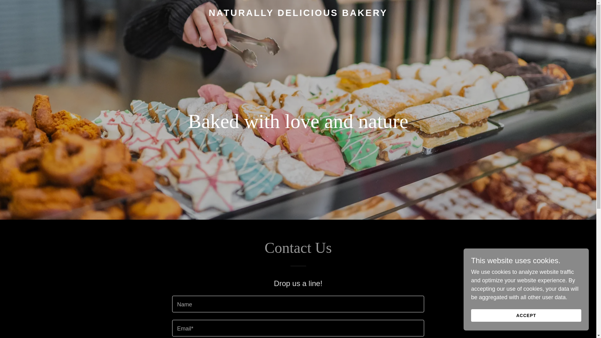 website screenshot of https://naturallydeliciousbakery.com/