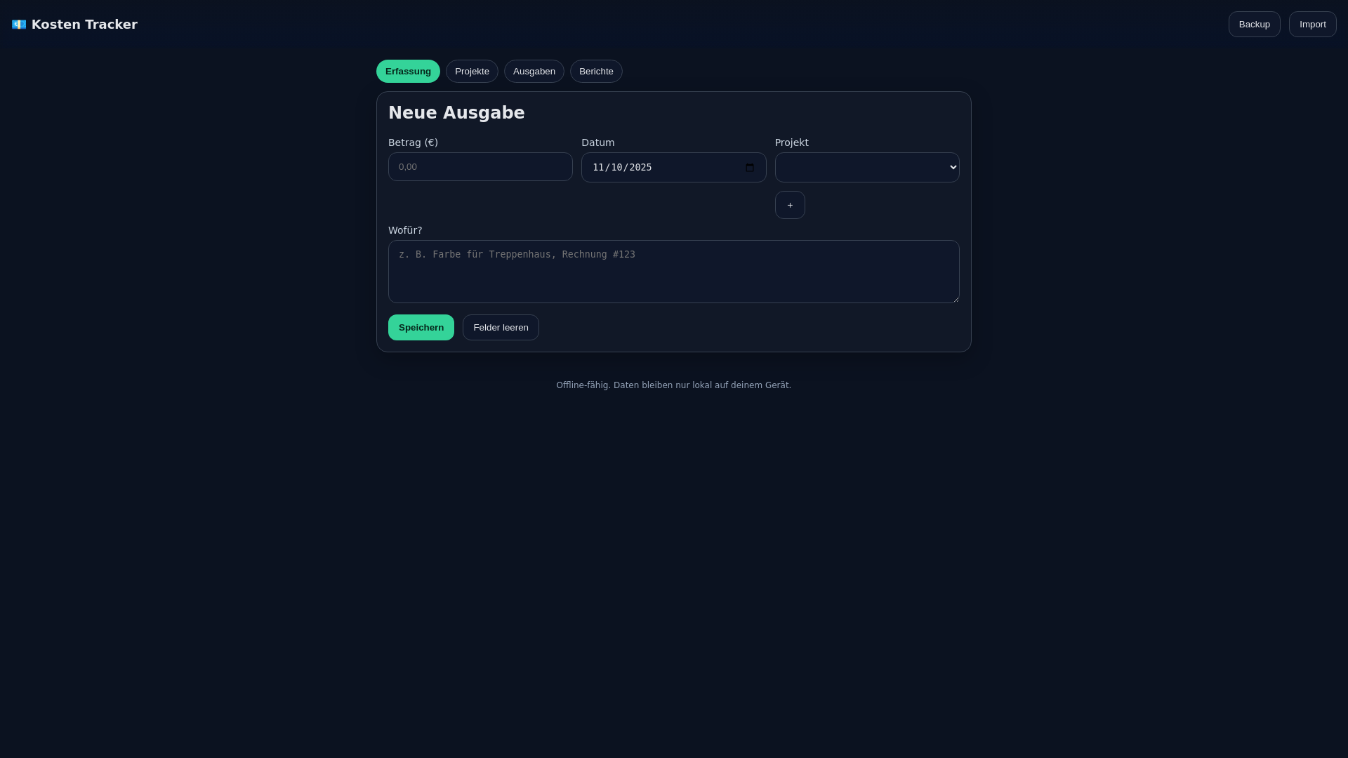 website screenshot of https://kosten-9a2b.app/