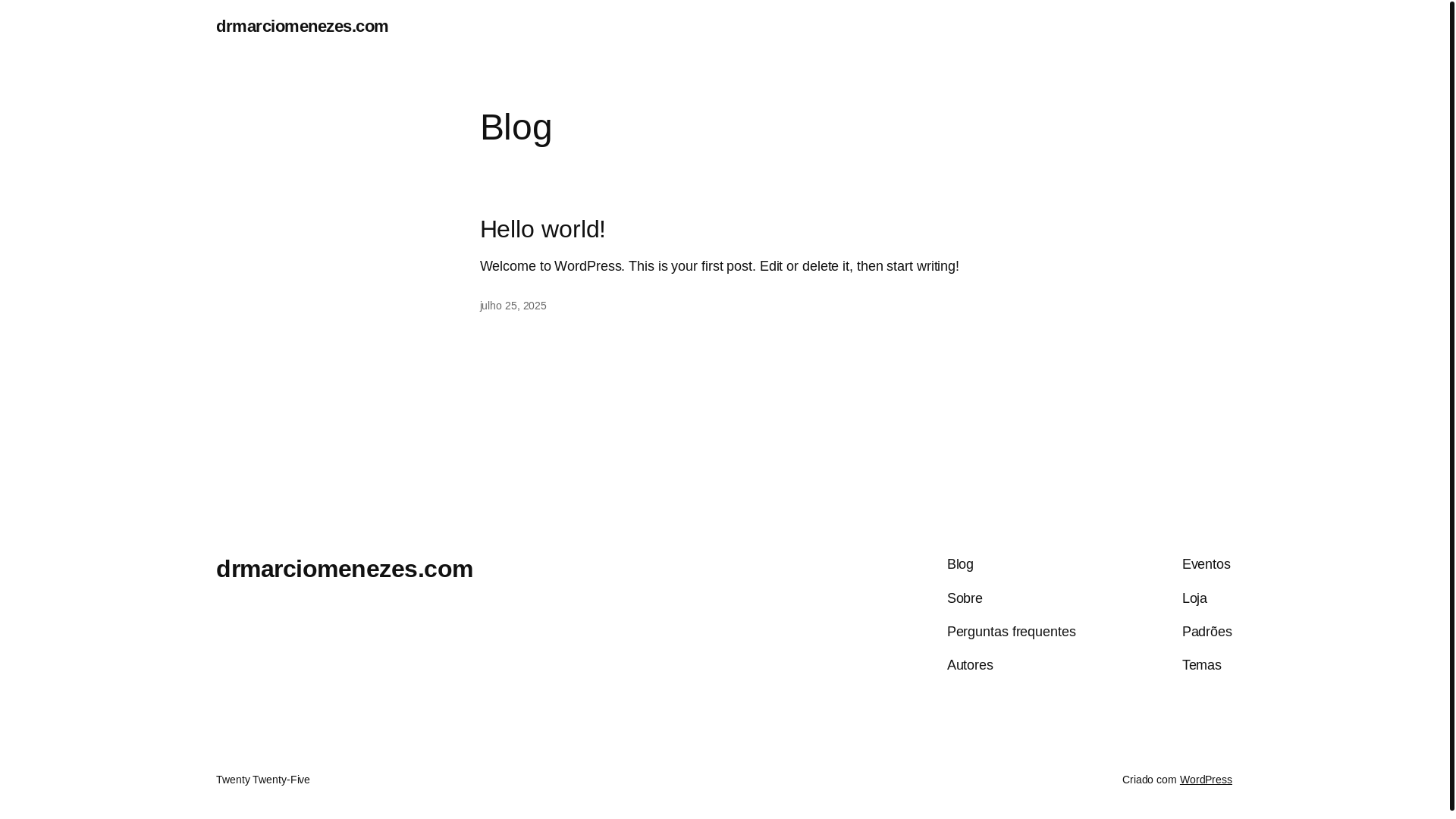 website screenshot of https://drmarciomenezes.com/