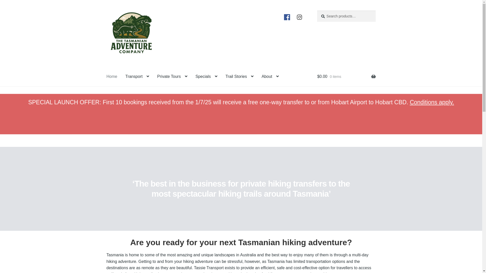 website screenshot of https://tasadventureco.com.au/