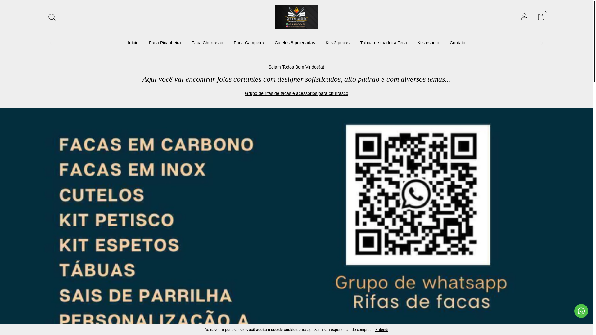 website screenshot of https://cutelariasousasc.com.br/