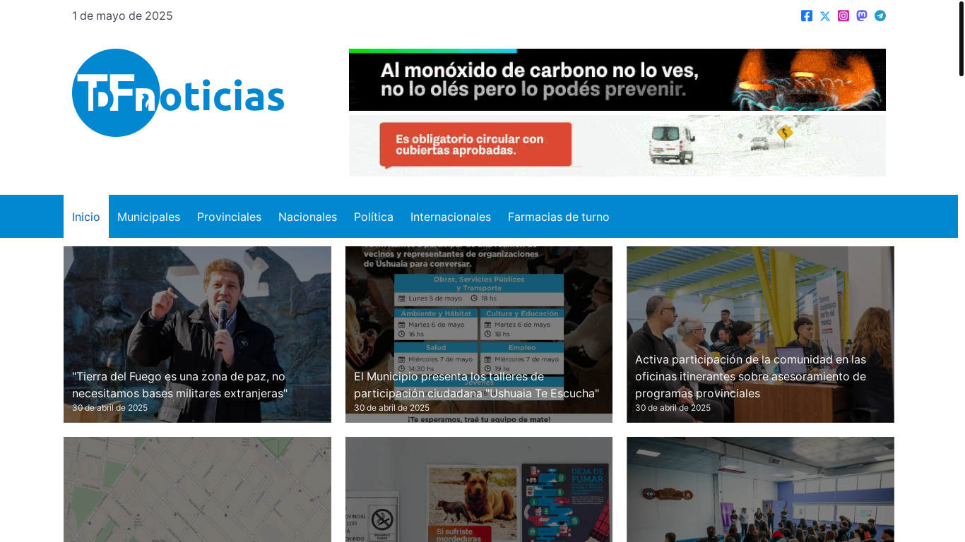 website screenshot of https://tdfnoticias.pages.dev/
