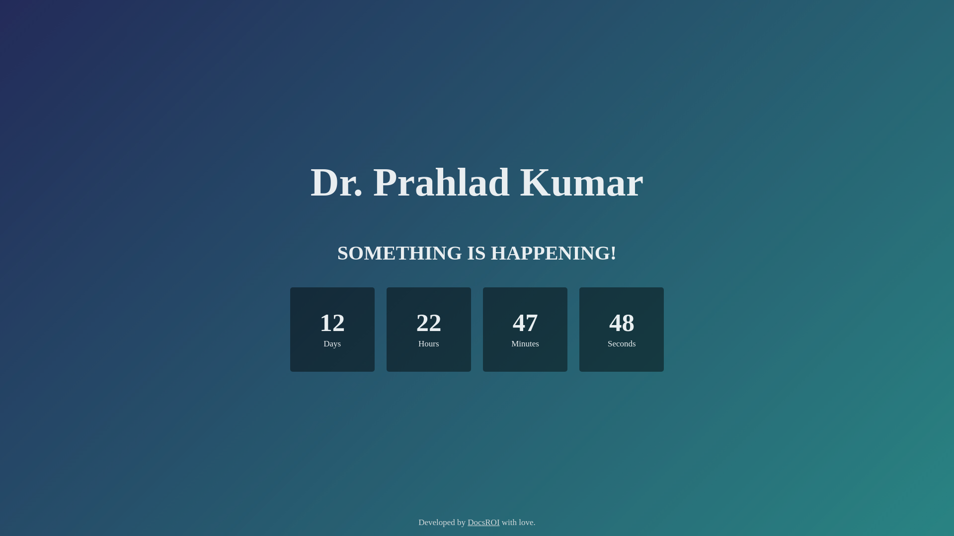 website screenshot of https://drprahlad.com/