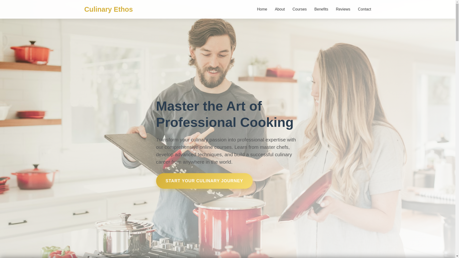 website screenshot of https://culinaryethos.courses/