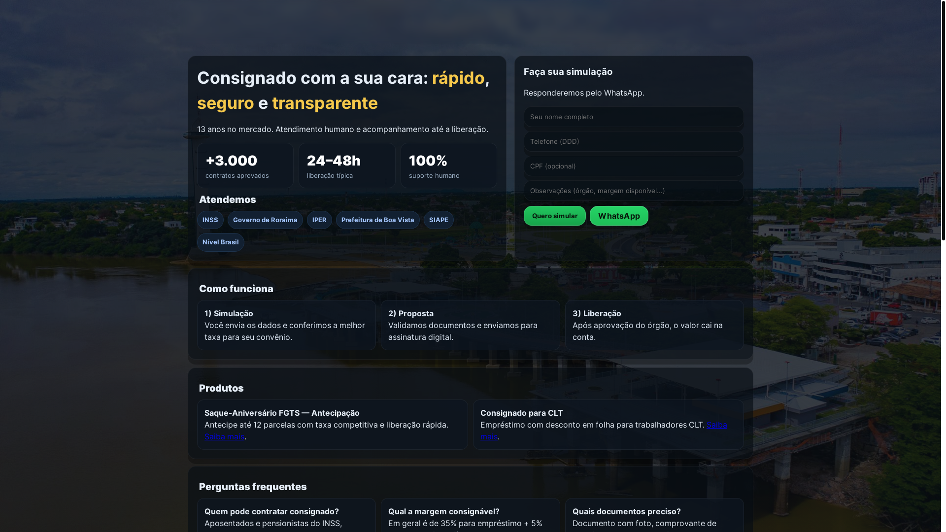 website screenshot of https://conceitoemprestimos-site.pages.dev/