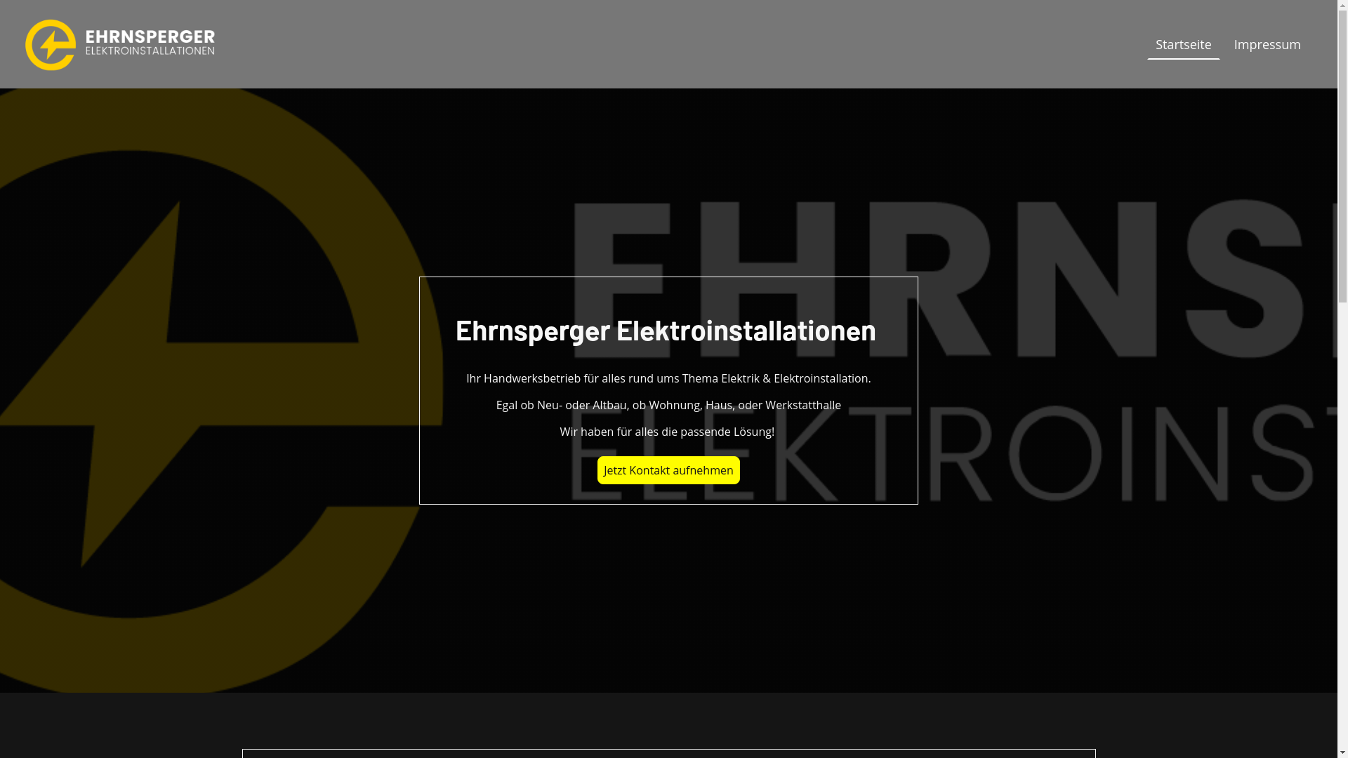 website screenshot of https://ehrnsperger-elektro.de/