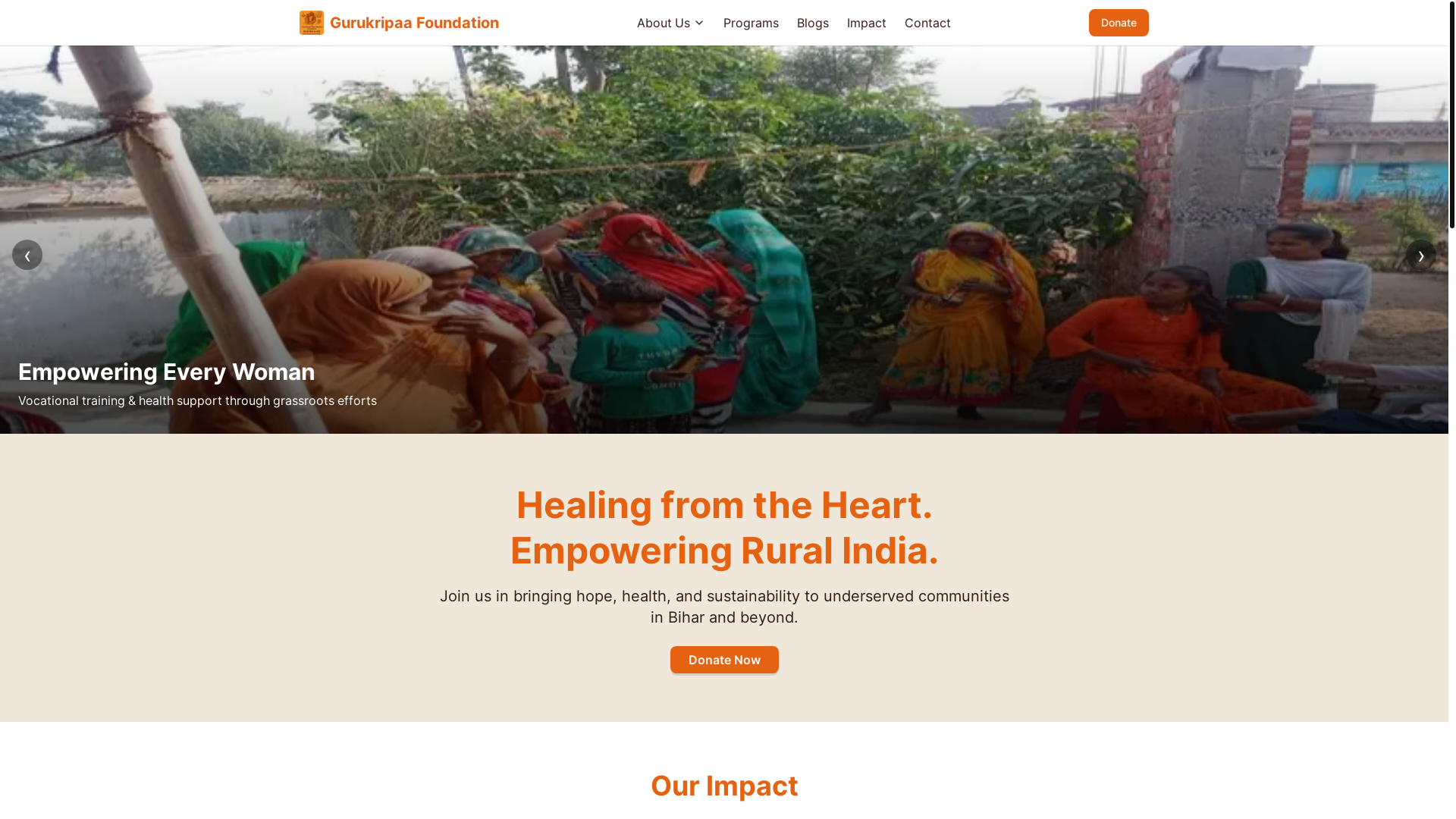 website screenshot of https://gurukripaamayumuskan.in/
