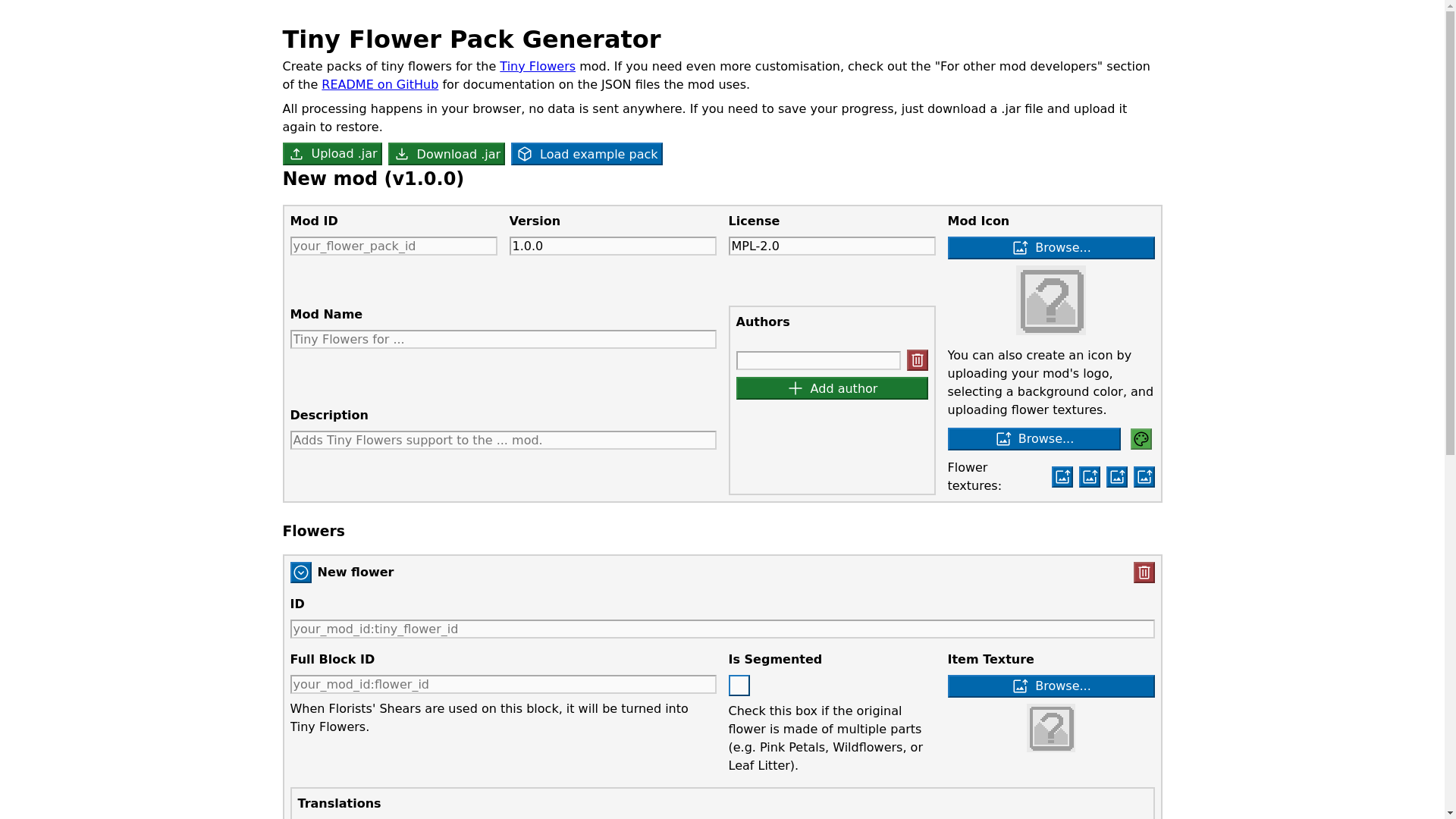 website screenshot of https://tiny-flowers-generator.pages.dev/