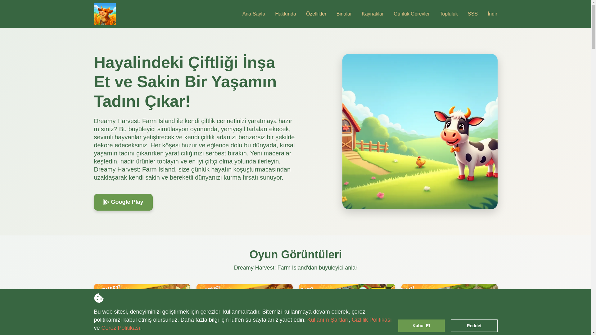 website screenshot of https://dreamyharvestoyun.com/