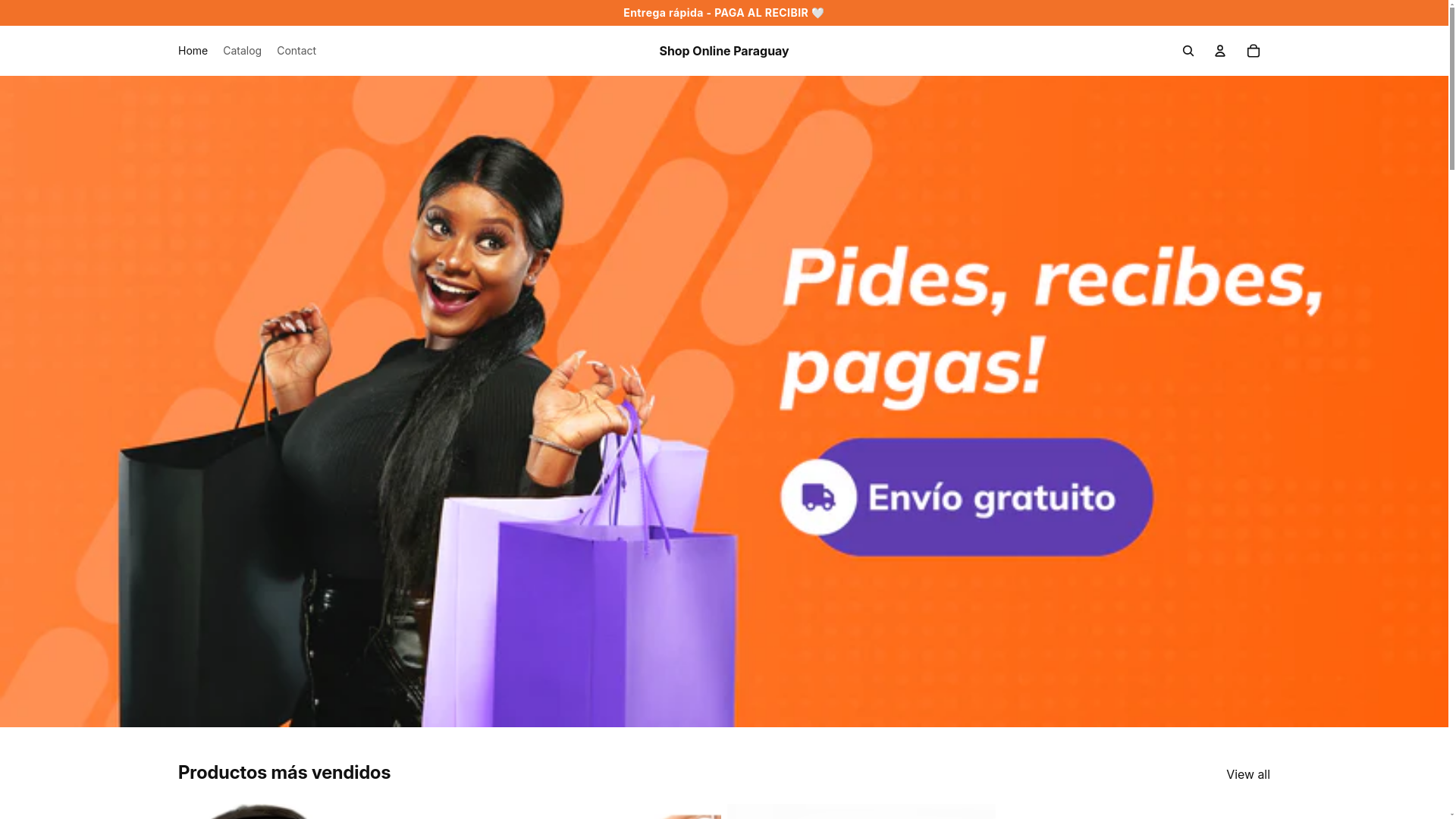 website screenshot of https://shoponlineparaguay.com/