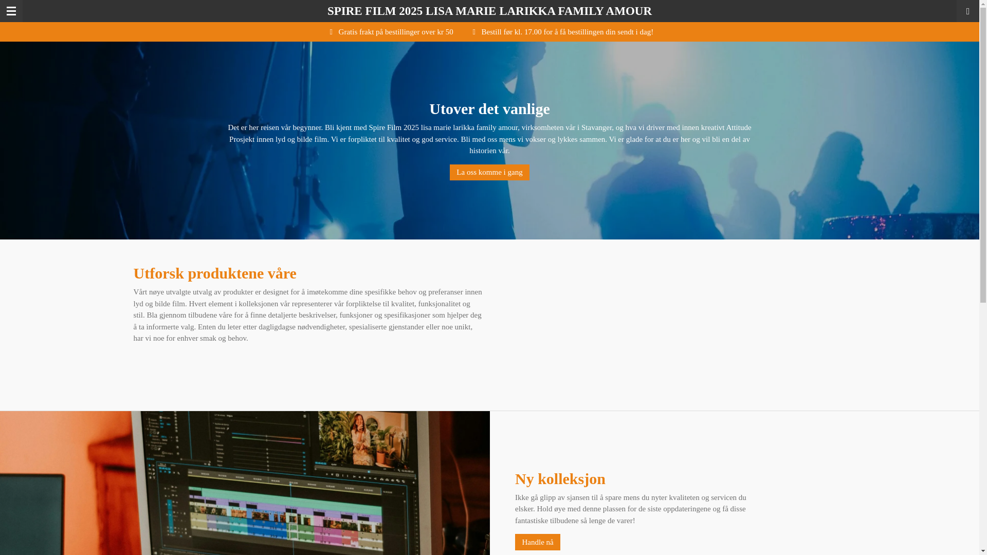 website screenshot of https://spirefilm2025lisamarielarikkafamilyamour.com/