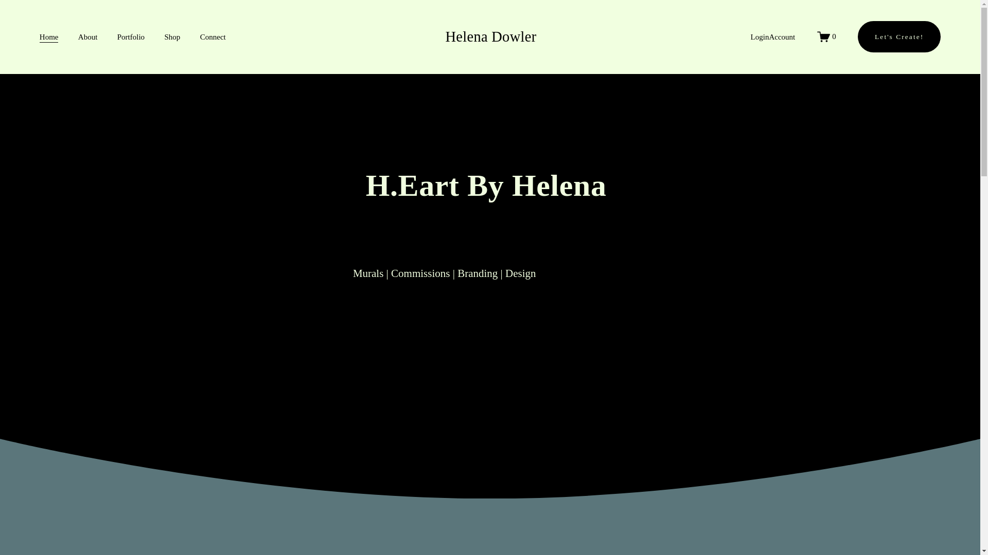 website screenshot of https://helenadowler.com/
