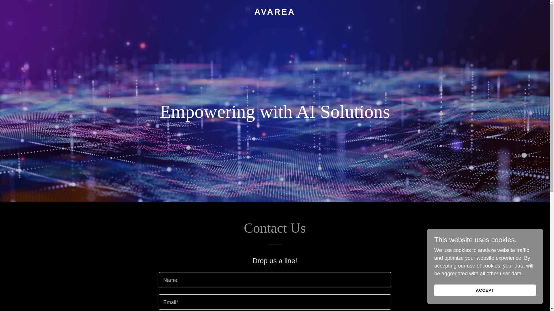 website screenshot of https://avarea.ai/