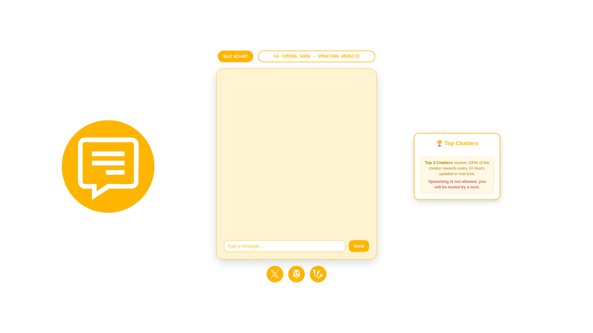 website screenshot of https://chatcoinsol.com/