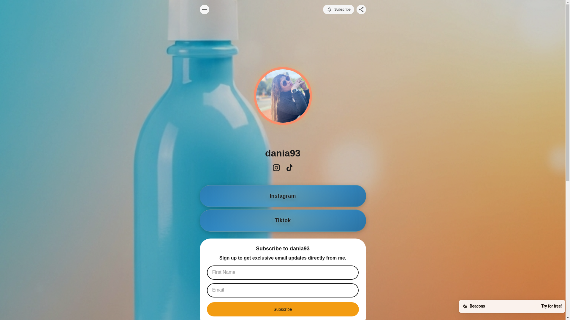 website screenshot of https://dania93.com/