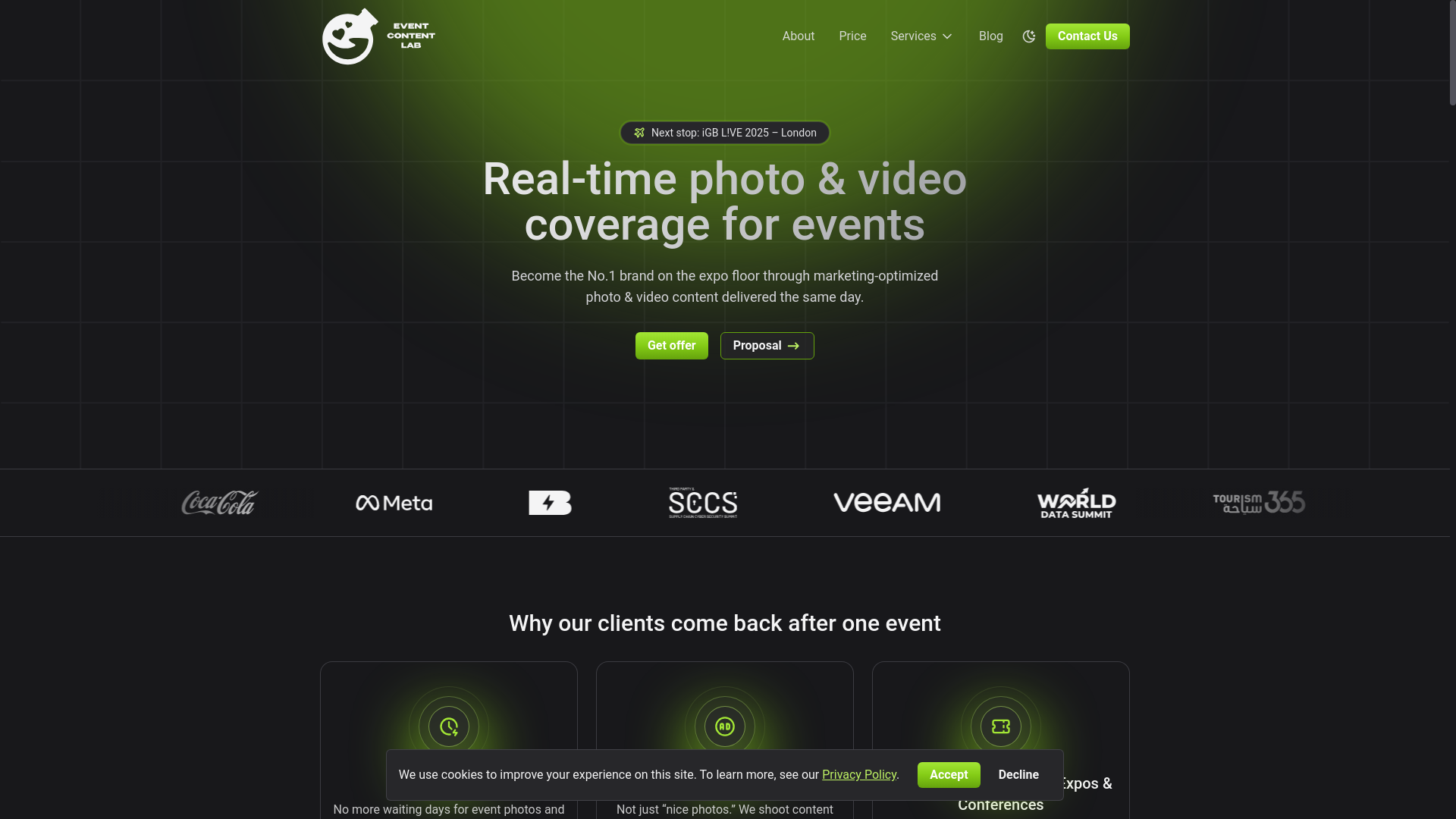 website screenshot of https://eventcontentlab.pages.dev/