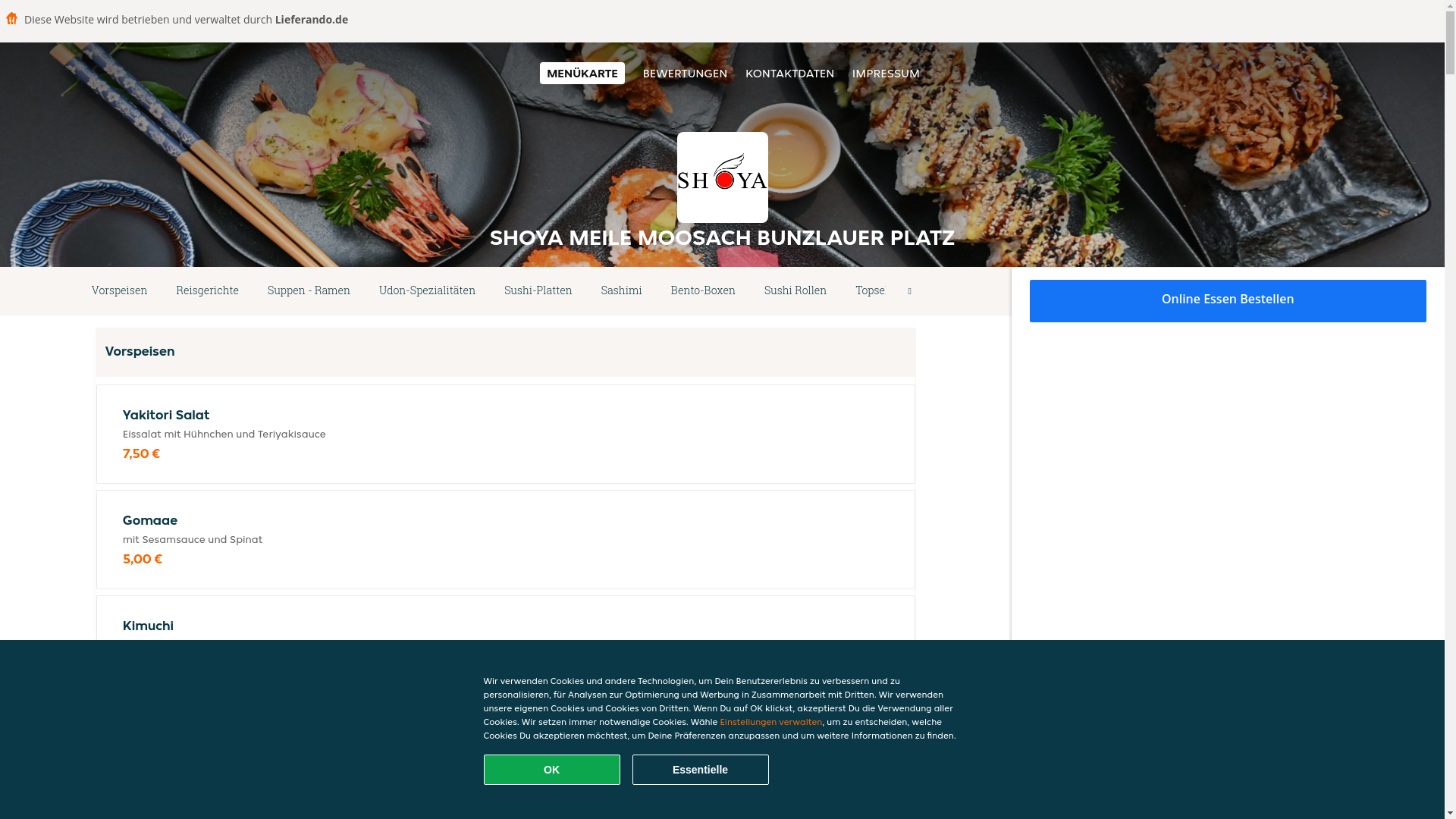 website screenshot of https://shoya-meile-moosach.de/