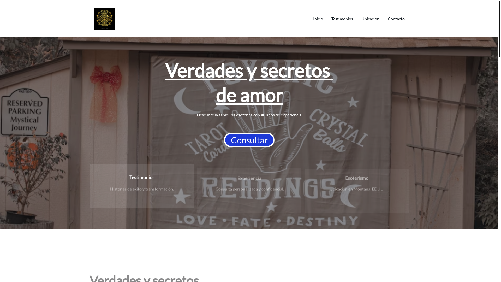website screenshot of https://verdadesysecretosdeamor.online/