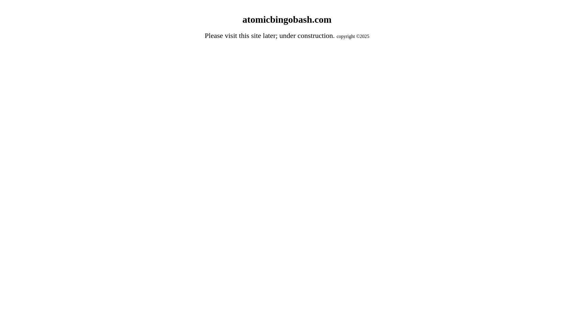 website screenshot of https://atomicbingobash.com/