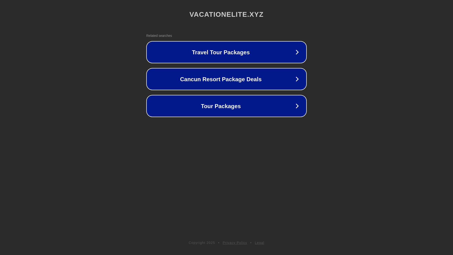 website screenshot of https://vacationelite.xyz/