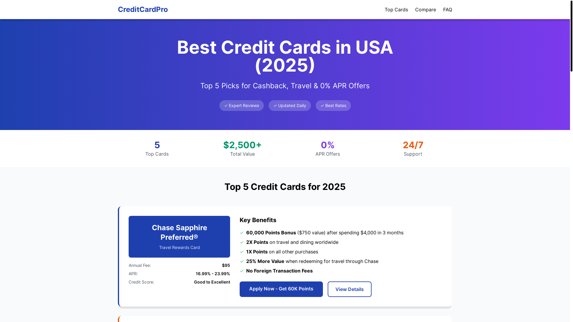 website screenshot of https://credit-card-pro.pages.dev/
