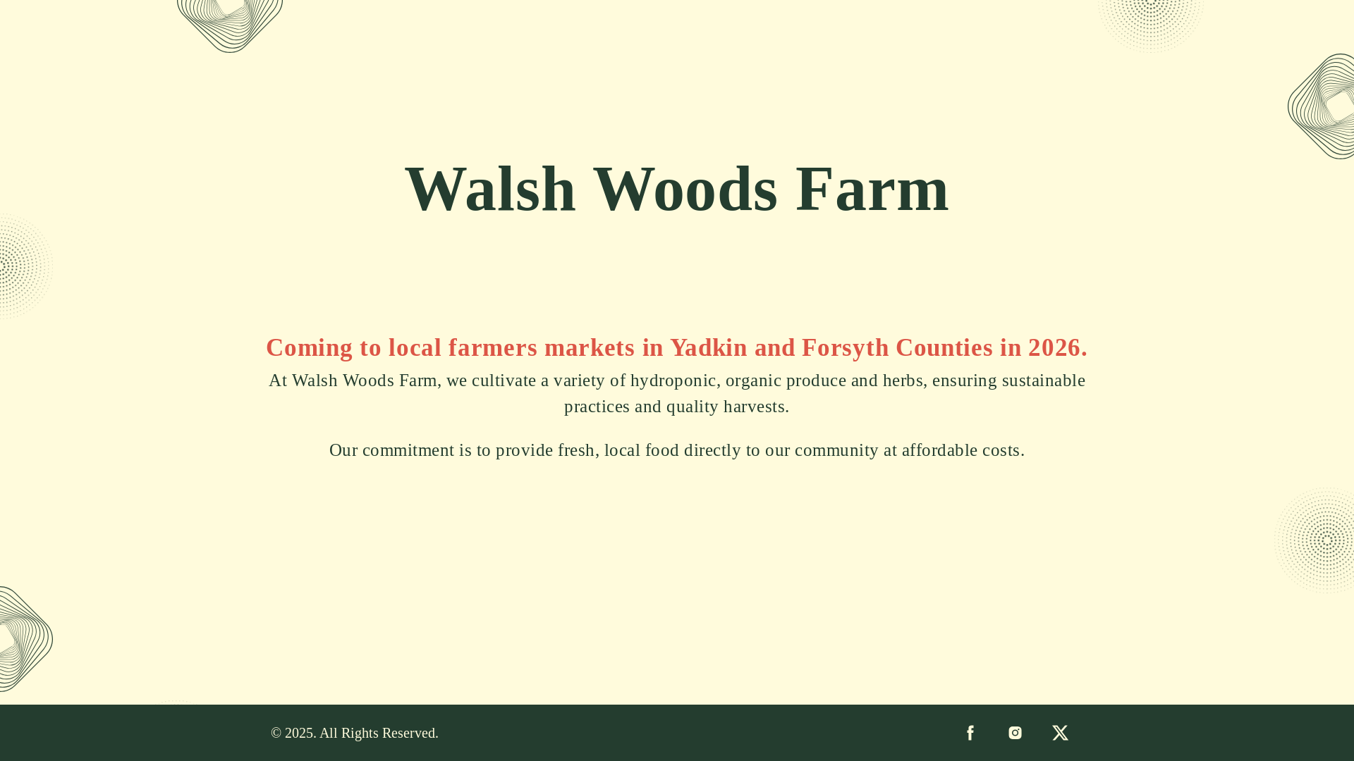 website screenshot of https://walshwoodsfarm.com/