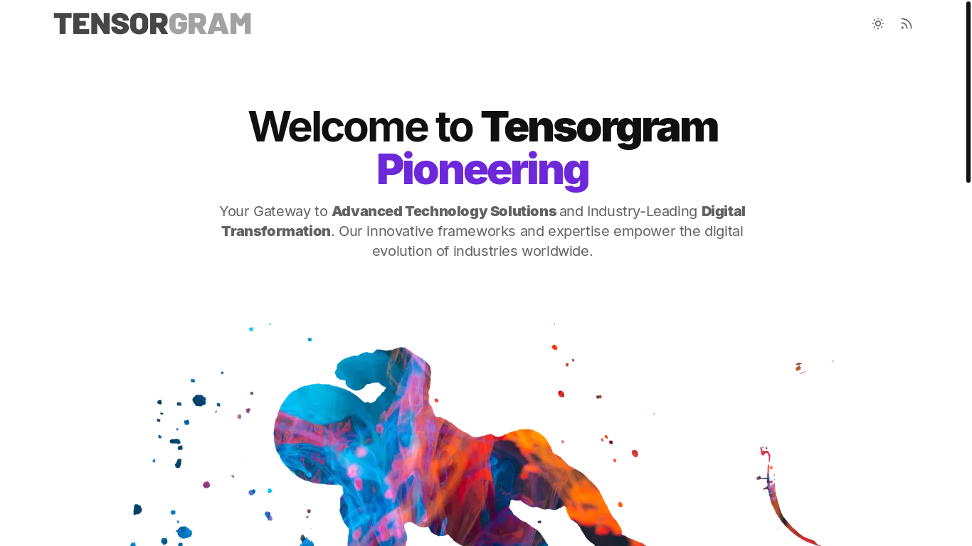website screenshot of https://tensorgram.pages.dev/