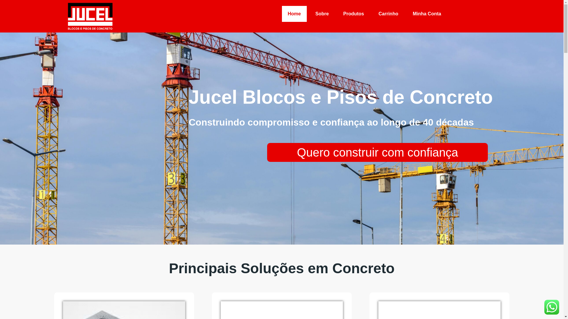 website screenshot of https://jucelblocosepisosdeconcreto.com/