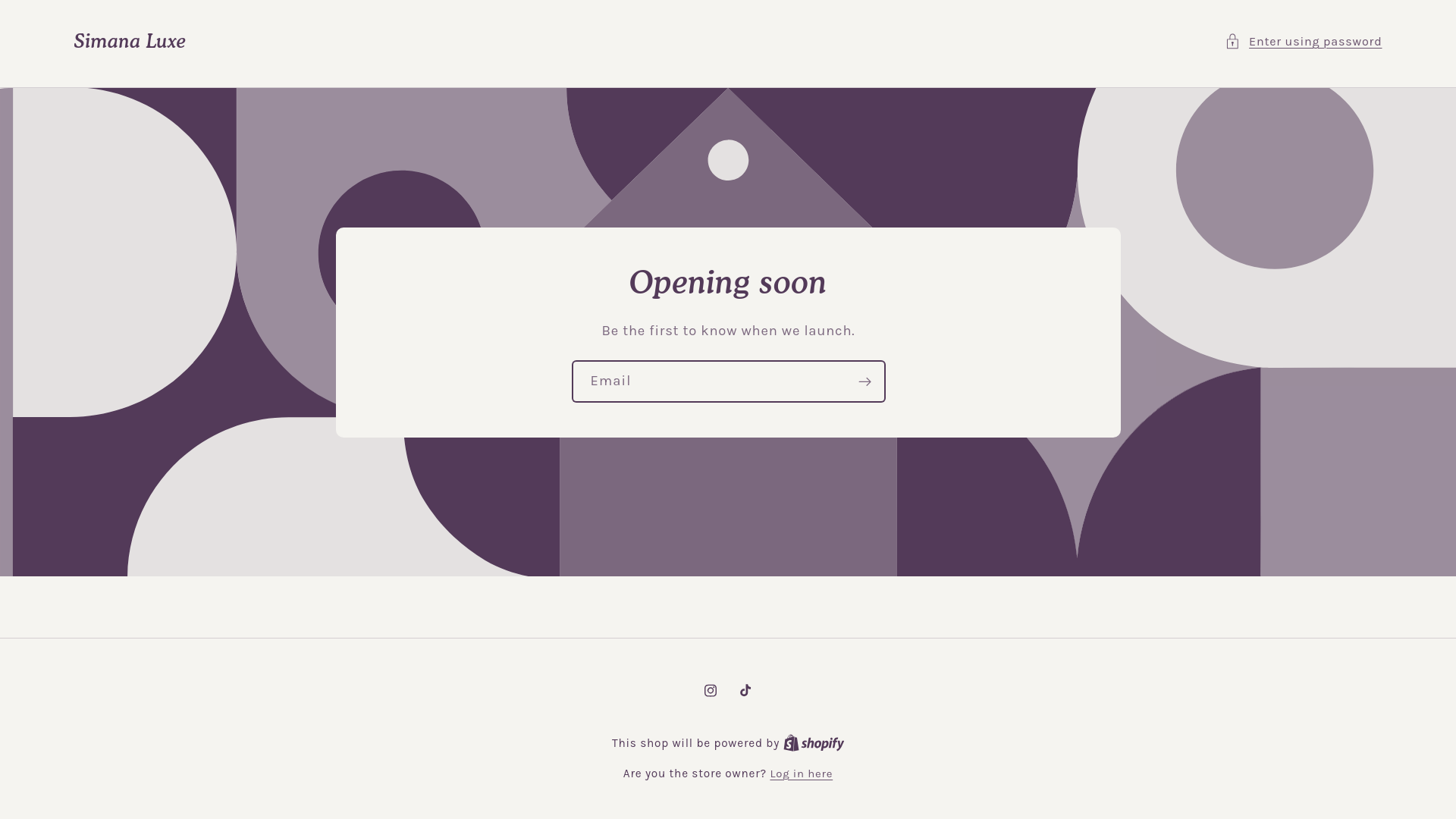 website screenshot of https://simanaluxe.com/