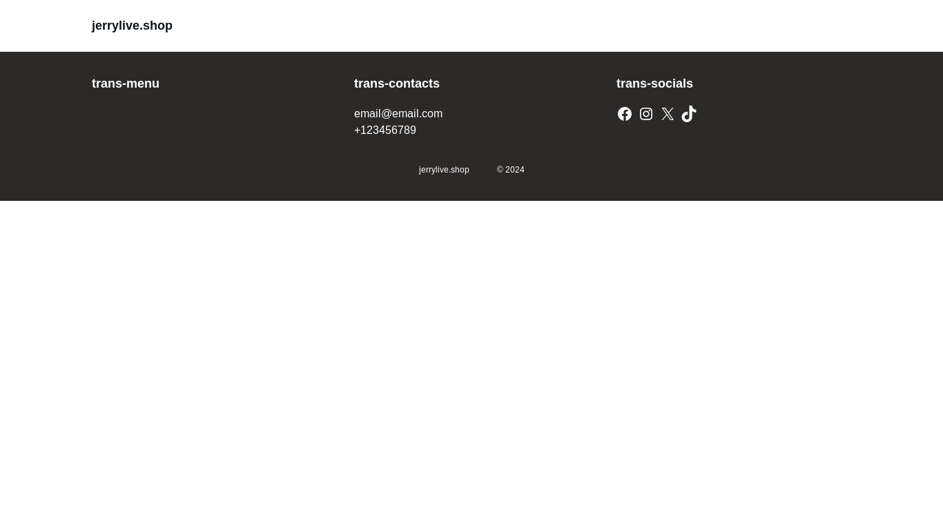 website screenshot of https://jerrylive.shop/