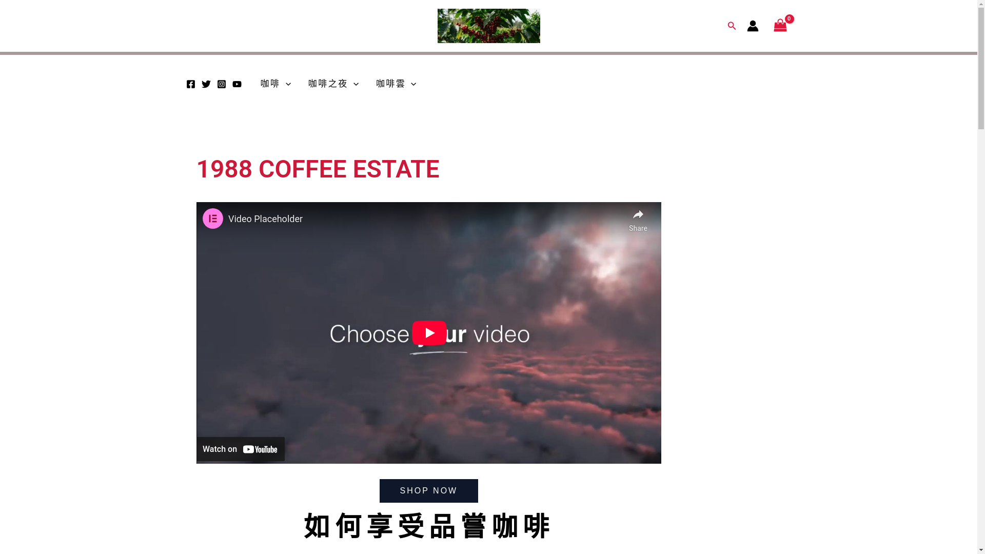 website screenshot of https://1988coffeeestate.com/