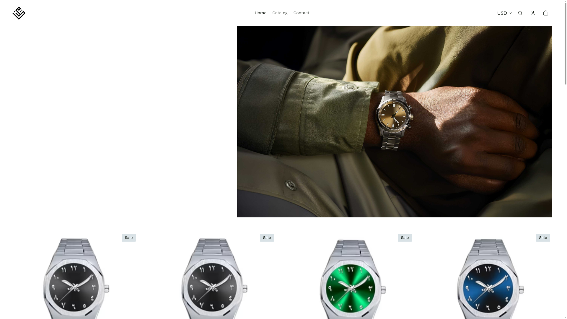 website screenshot of https://mirzatimepieces.com/