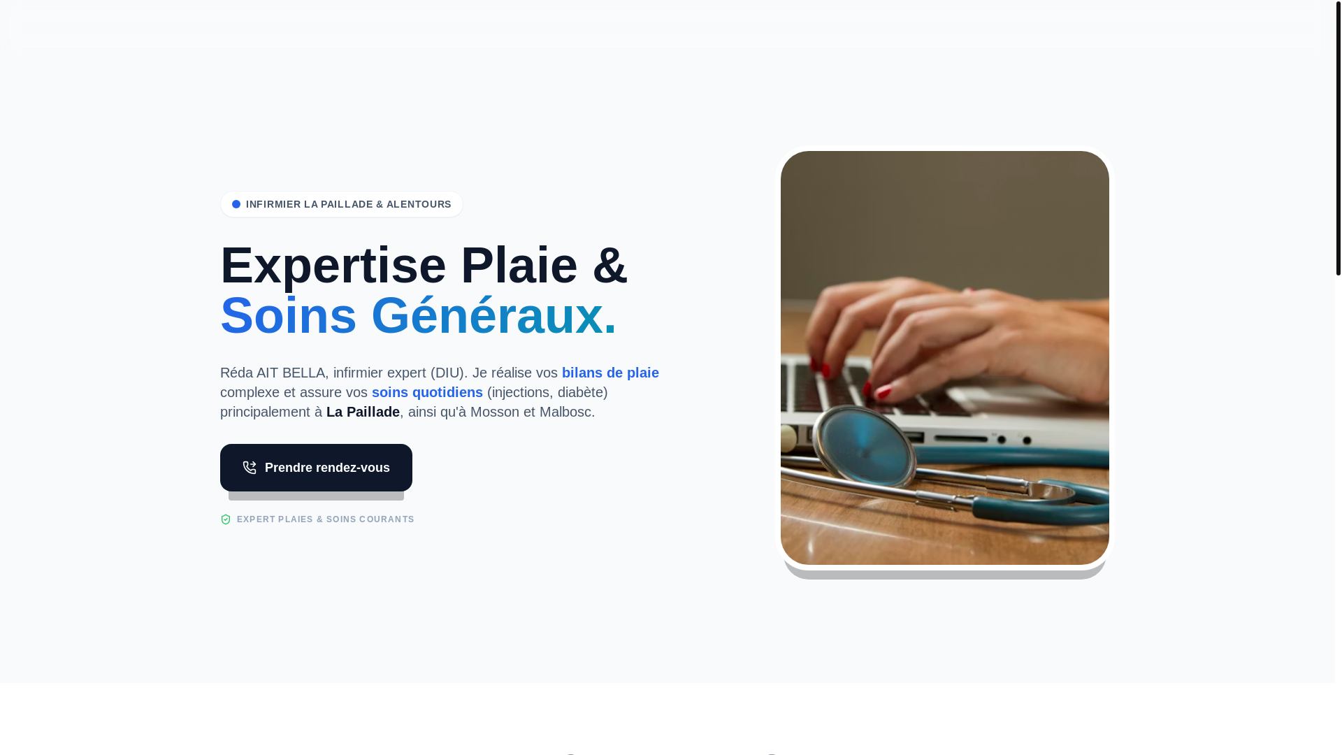 website screenshot of https://infirmier-montpellier-paillade.fr/