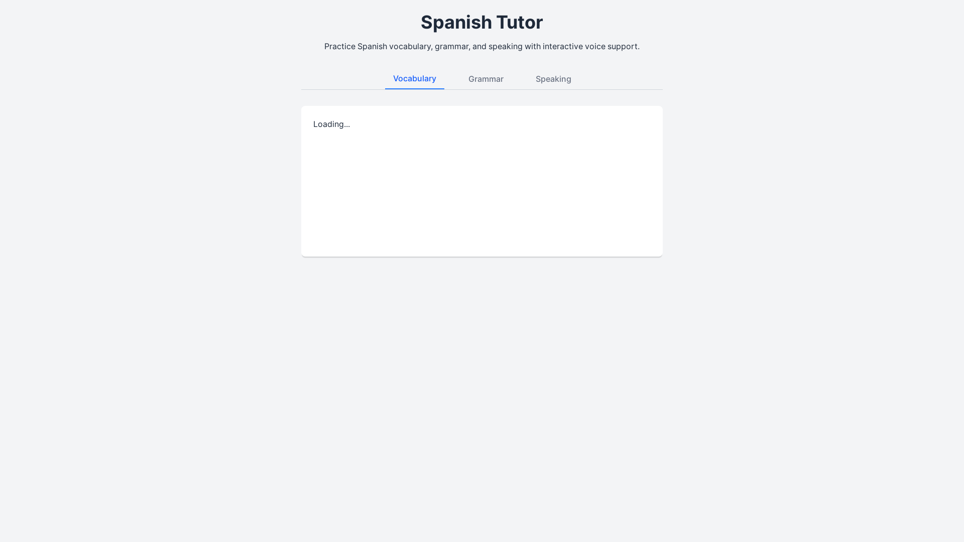 website screenshot of https://bd68e207-spanish-tutor-create-frontend.pages.dev/
