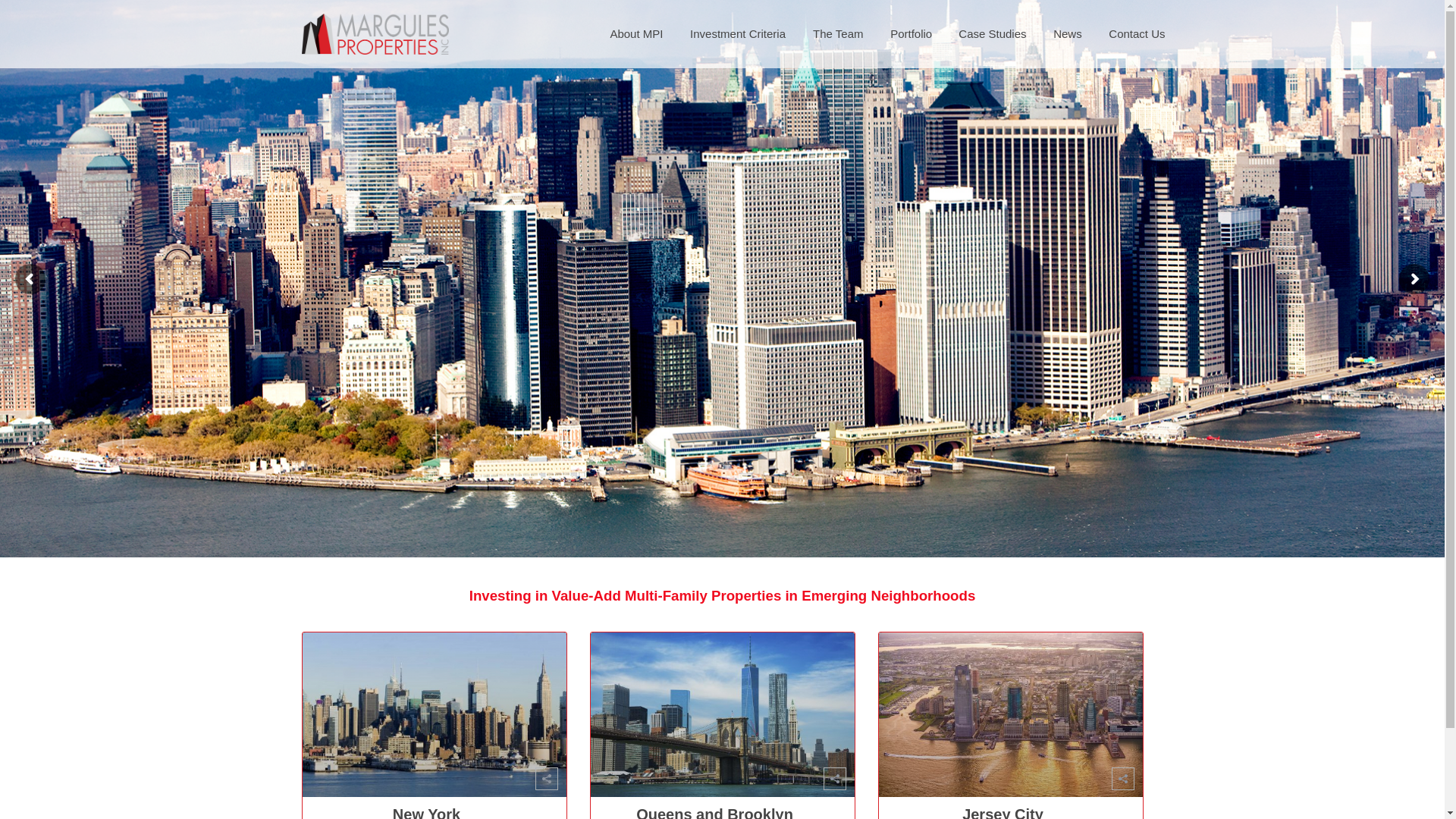 website screenshot of https://margulesproperties.com/