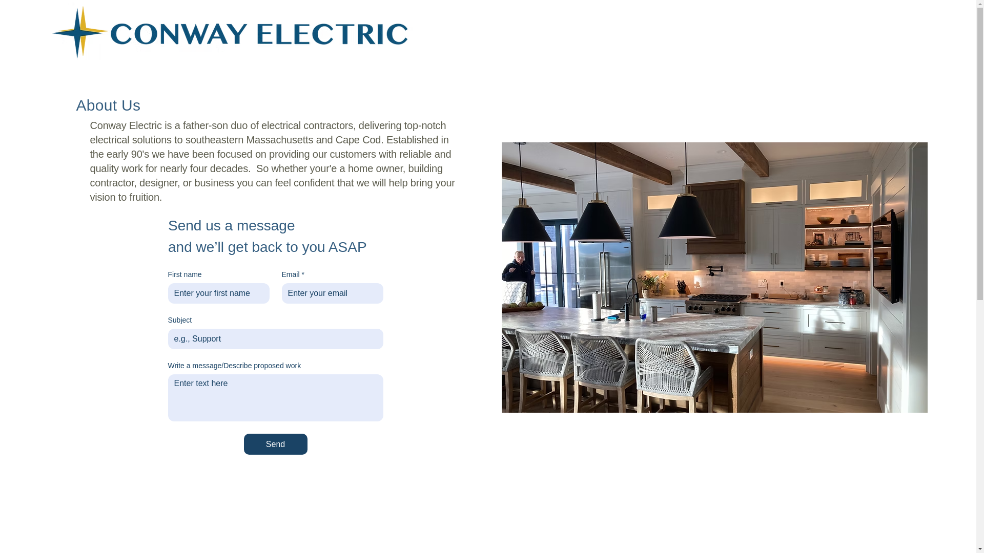 website screenshot of https://conwayelectricma.com/