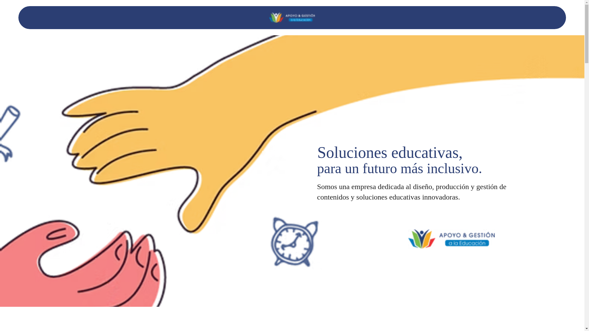 website screenshot of https://apoyoygestionparalaeducacion.com/