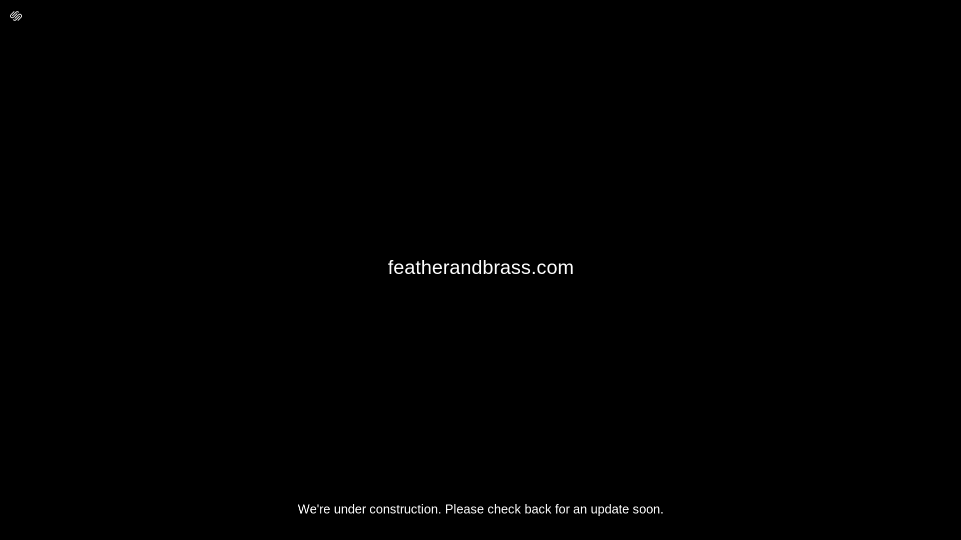 website screenshot of https://featherandbrass.com/