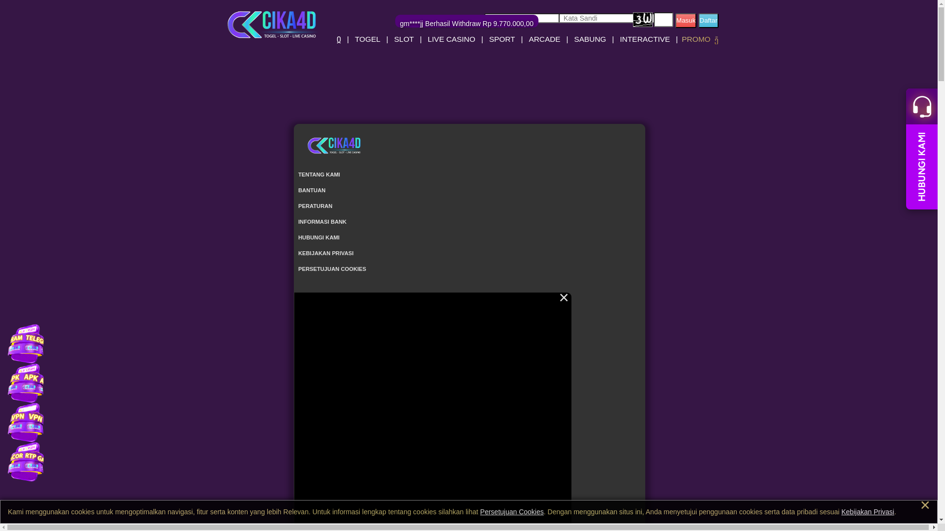 website screenshot of https://cika4dteam28.lat/