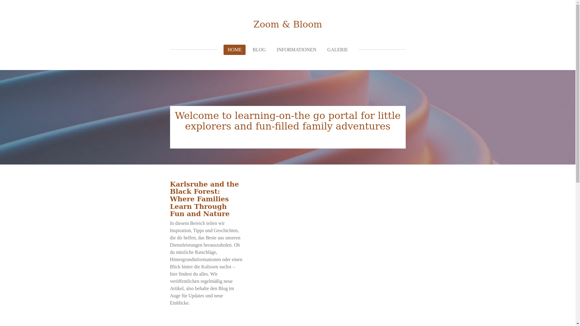 website screenshot of https://zoom-and-bloom.com/