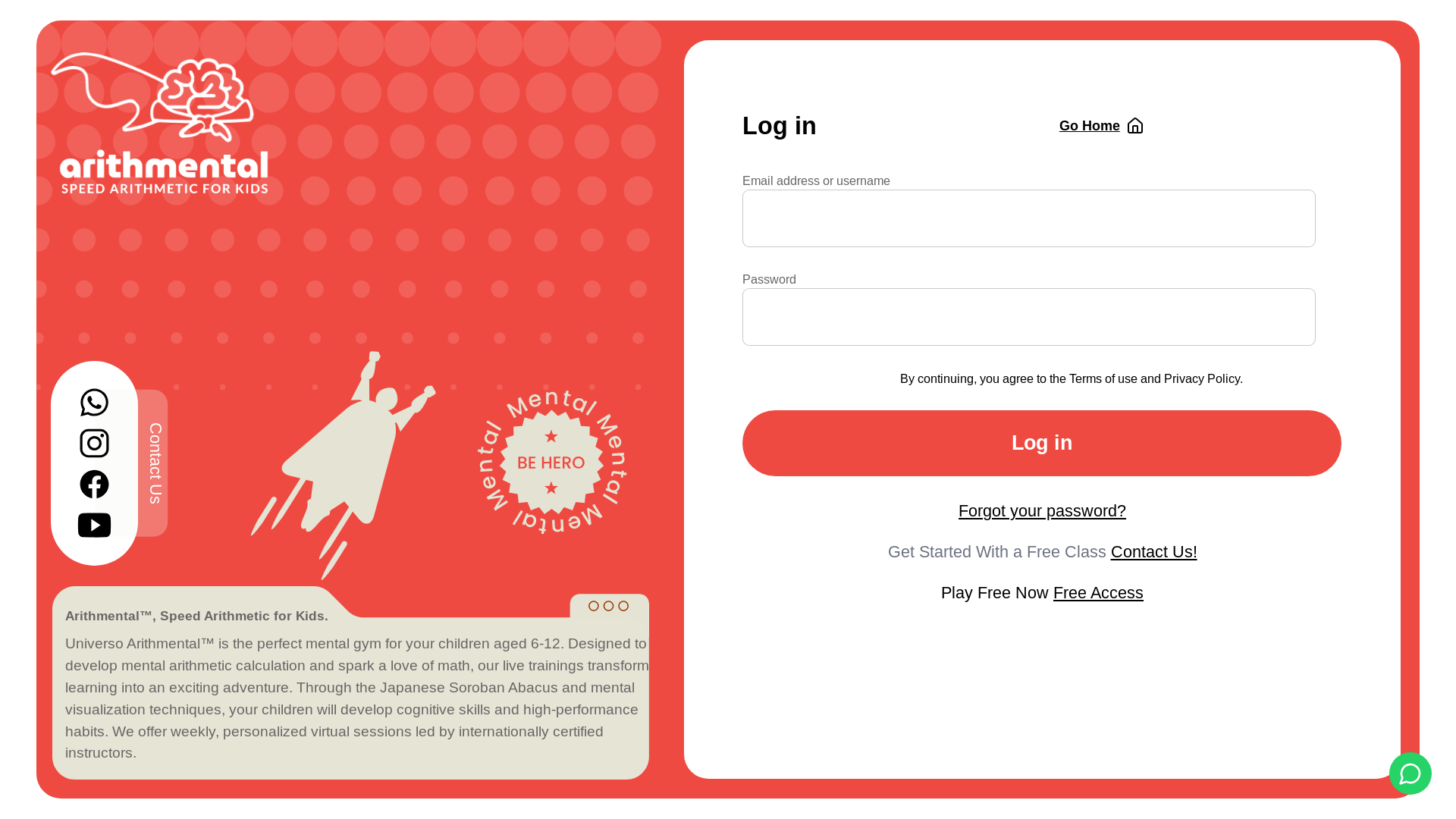 website screenshot of https://arithmental.pages.dev/