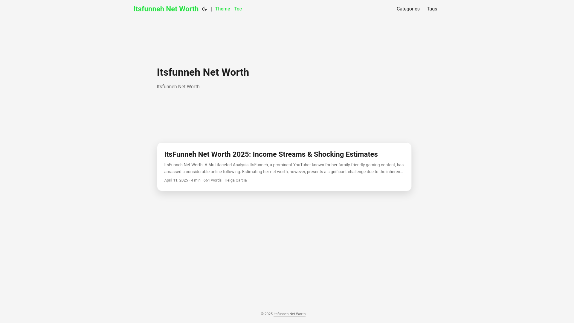 website screenshot of https://itsfunneh-net-worth.pages.dev/